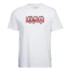 Camiseta de manga corta con cuello redondo y estampado Converse para hombre, color blanco