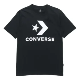 Camiseta de manga corta con cuello redondo y estampado del logotipo de Alphabet, color negro Camiseta de manga corta con cuello redondo y estampado del logotipo de Alphabet, color negro
