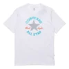 Camiseta de manga corta con eslogan y logo para hombre, color blanco