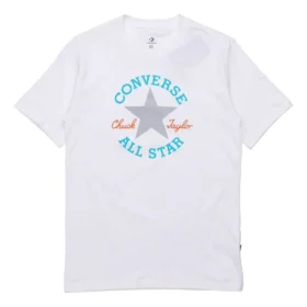 Camiseta de manga corta con eslogan y logo para hombre, color blanco Camiseta de manga corta con eslogan y logo para hombre, color blanco
