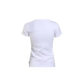 Camiseta de manga corta con estampado de flores, color blanco Camiseta de manga corta con estampado de flores, color blanco