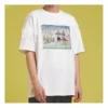 Camiseta de manga corta con estampado de la serie Flame de Converse para hombre, color blanco