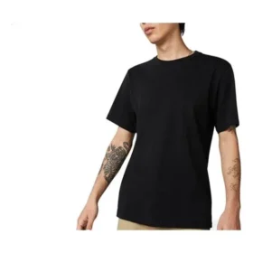 Camiseta de manga corta con estampado de letras del logotipo, color negro