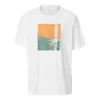 Camiseta de manga corta con estampado de letras en horizontal, color blanco