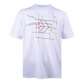 Camiseta de manga corta con estampado del logotipo de Converse para hombre, color blanco