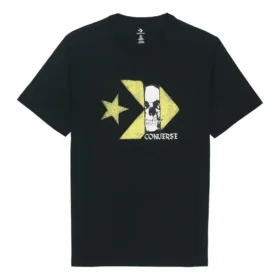 Camiseta de manga corta con logo de calavera Chuck Taylor, tallas asiáticas «Negro»