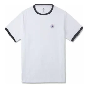 Camiseta de manga corta con ribete Tallas asiáticas «Blanco»