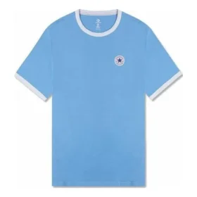 Camiseta de manga corta con ribete Tallas asiáticas «Light Blue»