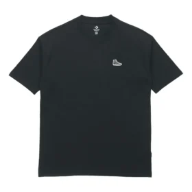 Camiseta de manga corta Converse Classic Chuck Printing para hombre, color negro