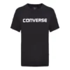 Camiseta de manga corta Converse Pure Cotton Alphabet para hombre, color negro