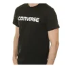 Camiseta de manga corta Converse Pure Cotton Alphabet para hombre, color negro