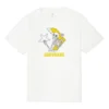 Camiseta de manga corta de cuello redondo de punto con estampado esquelético de Converse para hombre, color blanco