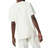 Camiseta de manga corta reversible con estampado de letras, color blanco cremoso