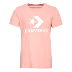 Camiseta de manga corta rosa con estampado del logotipo clásico Camiseta de manga corta rosa con estampado del logotipo clásico