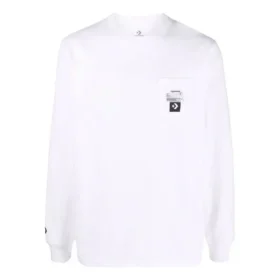Camiseta de manga larga con bolsillo Converse x Josh Vides, tallas asiáticas, «Blanco»