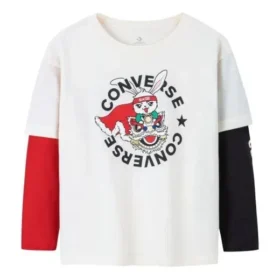 Camiseta de manga larga con el logotipo del Año del Conejo impreso, tallas asiáticas, «Blanco, Negro, Rojo»