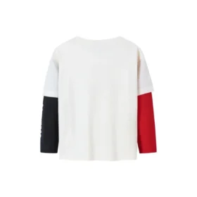 Camiseta de manga larga con el logotipo del Año del Conejo impreso, tallas asiáticas, «Blanco, Negro, Rojo»
