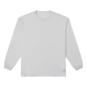 Camiseta de manga larga con logotipo bordado Gold Standard, tallas asiáticas «Gris»