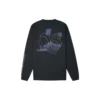 Camiseta de manga larga Distorted Court Tallas asiáticas «Negro»