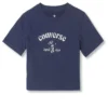 Camiseta de skateboard «Azul marino»