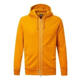 Camiseta deportiva casual con capucha y cremallera completa unisex naranja
