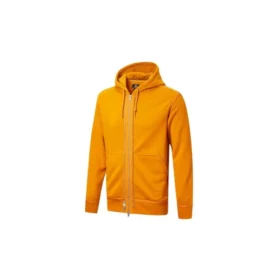 Camiseta deportiva casual con capucha y cremallera completa unisex naranja