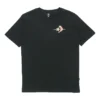 Camiseta deportiva casual de manga corta con estampado para hombre de Converse, color negro