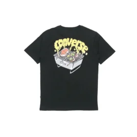 Camiseta deportiva casual de manga corta con estampado para hombre de Converse, color negro Camiseta deportiva casual de manga corta con estampado para hombre de Converse, color negro
