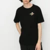 Camiseta deportiva casual de manga corta con estampado para hombre de Converse, color negro