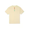 Camiseta deportiva de cuello redondo y manga corta con estampado, color amarillo claro