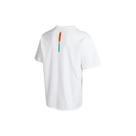 Camiseta deportiva de cuello redondo y manga corta con estampado de estrellas en forma de chevrón, tallas asiáticas, «Blanco»