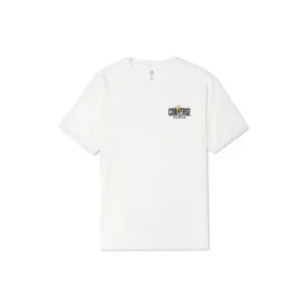 Camiseta deportiva de manga corta con estampado de letras de dibujos animados, color blanco Camiseta deportiva de manga corta con estampado de letras de dibujos animados, color blanco