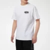 Camiseta deportiva de manga corta con estampado de letras de dibujos animados, color blanco