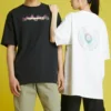 Camiseta deportiva de punto holgada de manga corta con estampado de Converse para hombre, color blanco