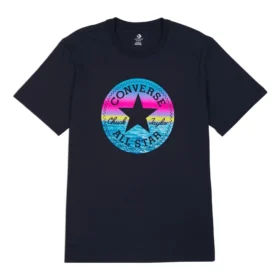 Camiseta estándar con parche Chuck, tallas asiáticas, «Negro multicolor» Camiseta estándar con parche Chuck, tallas asiáticas, «Negro multicolor»