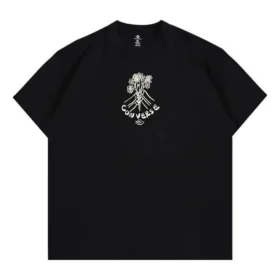 Camiseta Flower Friends Tallas asiáticas «Negro»