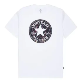 Camiseta gráfica con parche Chuck Taylor y salpicaduras de pintura, tallas asiáticas «Blanco»
