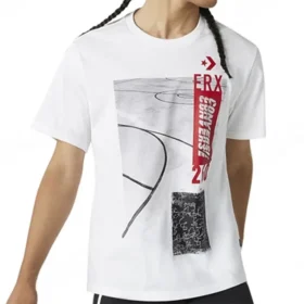 Camiseta gráfica de manga corta ERX, tallas asiáticas «Blanco»
