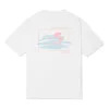 Camiseta gráfica de surf para actividades de verano, tallas asiáticas, «Blanca»