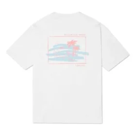 Camiseta gráfica de surf para actividades de verano, tallas asiáticas, «Blanca»