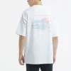 Camiseta gráfica de surf para actividades de verano, tallas asiáticas, «Blanca»