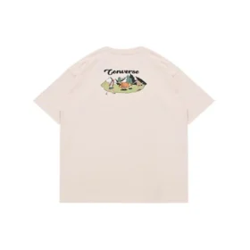 Camiseta gráfica Outdoor Tallas asiáticas «Beige»