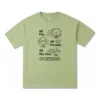 Camiseta gráfica oversize con diseño divertido, tallas asiáticas «Vitality Green»
