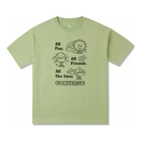 Camiseta gráfica oversize con diseño divertido, tallas asiáticas «Vitality Green»
