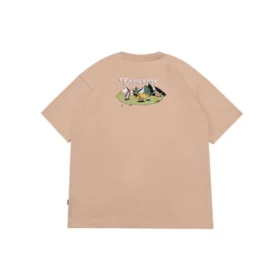Camiseta gráfica para exteriores, tallas asiáticas «Oat Milk»
