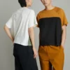 Camiseta gráfica Shapes Triangle Raglan, tallas asiáticas «Egret»