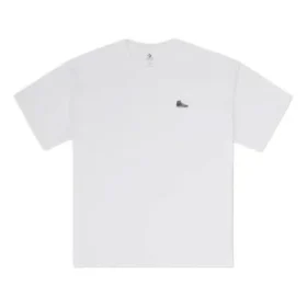 Camiseta holgada con parche de zapatilla, tallas asiáticas, «Blanco»
