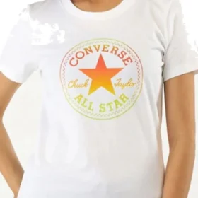 Camiseta Ombre Chuck Patch Crew, tallas asiáticas «Blanco Amarillo»