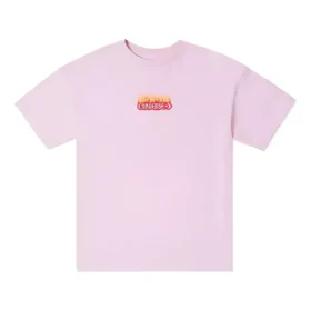 Camiseta oversize con logo en llamas Tallas asiáticas «Rosa»