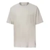 Camiseta Renew de cuello redondo oversize con bolsillo, tallas asiáticas «Beige»